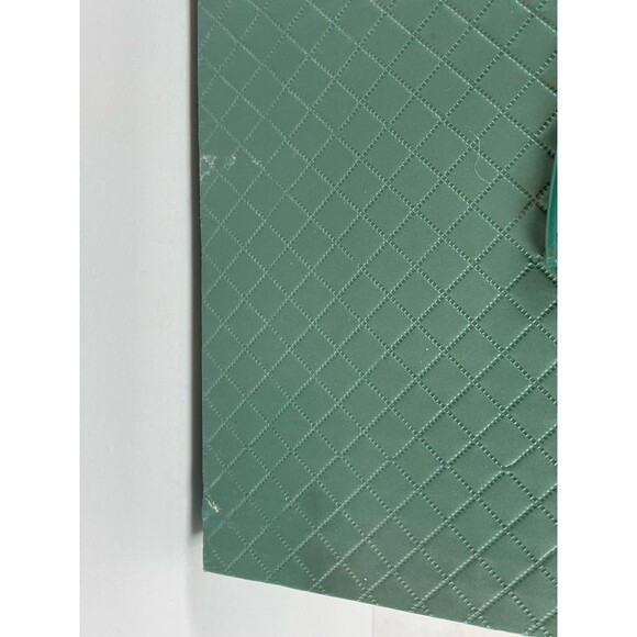 Vintage Green Quilted Vinyl Sewing Box with Tray Drawer 1950s/60s Case w/ Handle - Picture 5 of 14